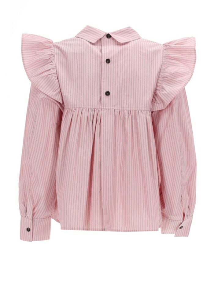 GANNI SHIRT WITH PUFFY STRAPS
