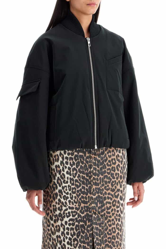 GANNI Short Oversized Bomber Jacket