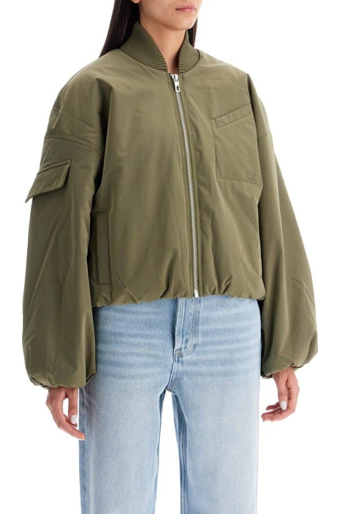 GANNI Short Oversized Bomber Jacket