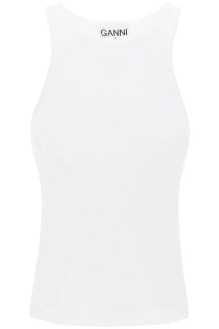 Ganni Slim Fit Ribbed Tank Top