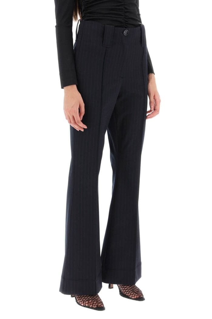 Ganni Stretch Pinstriped Pants