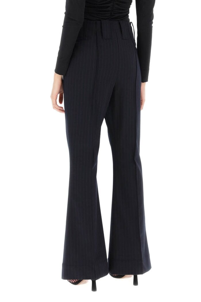 Ganni Stretch Pinstriped Pants