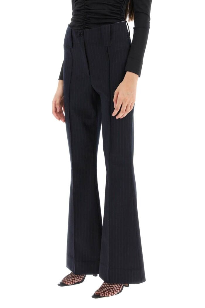 Ganni Stretch Pinstriped Pants