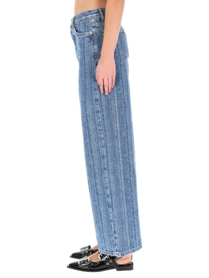 GANNI STRIPED "BAGGY" JEANS