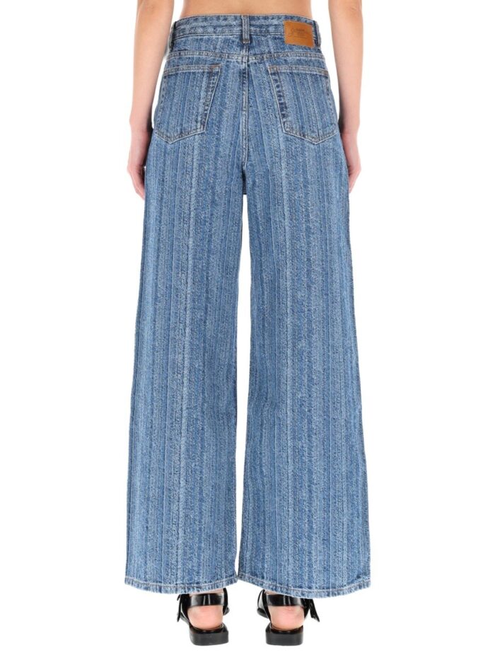 GANNI STRIPED "BAGGY" JEANS