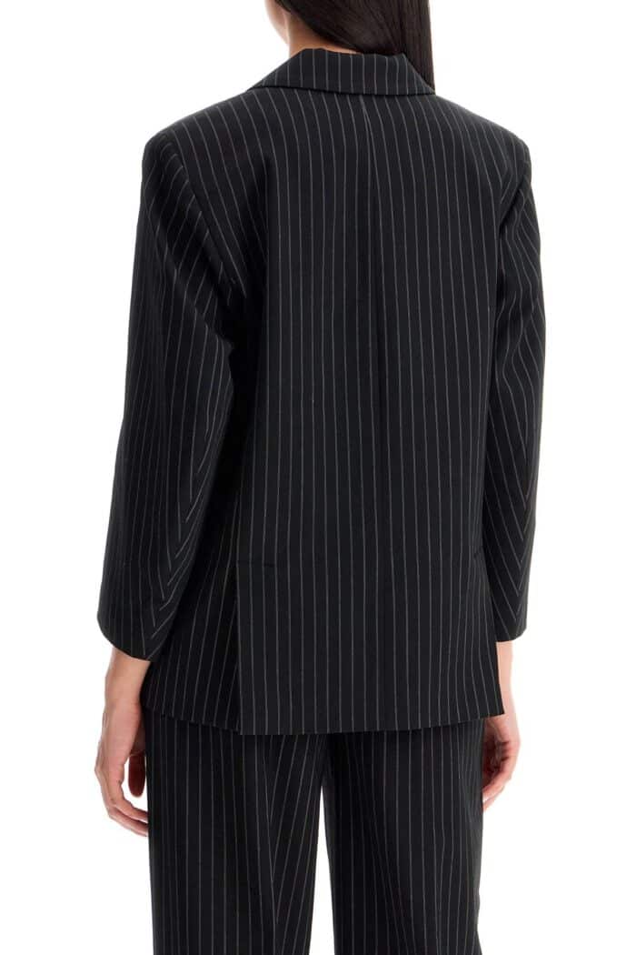 GANNI Striped Boxy Blazer