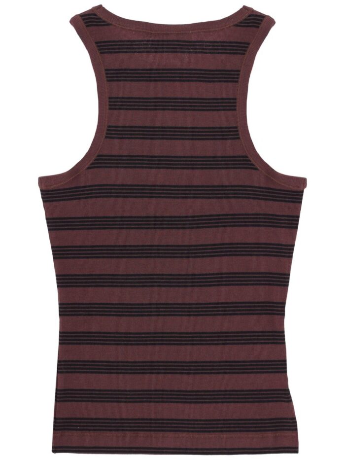GANNI STRIPED SLEEVELESS TOP