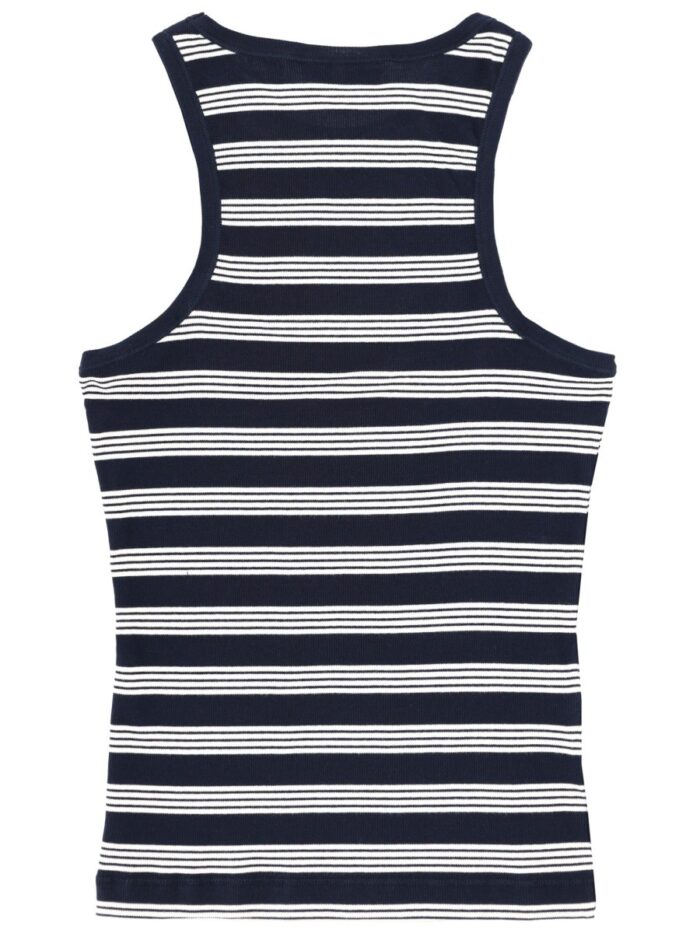GANNI STRIPED SLEEVELESS TOP