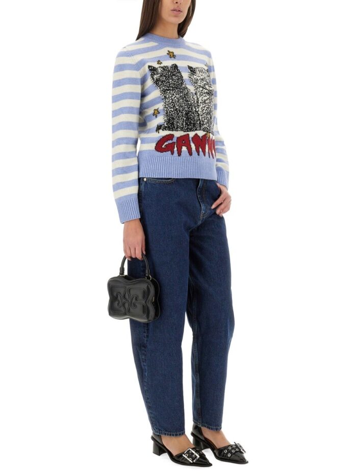 GANNI STRIPED SWEATER