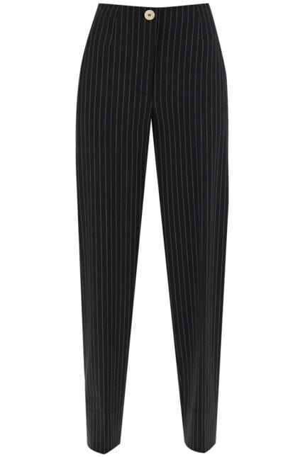 GANNI Striped Tapered Trousers