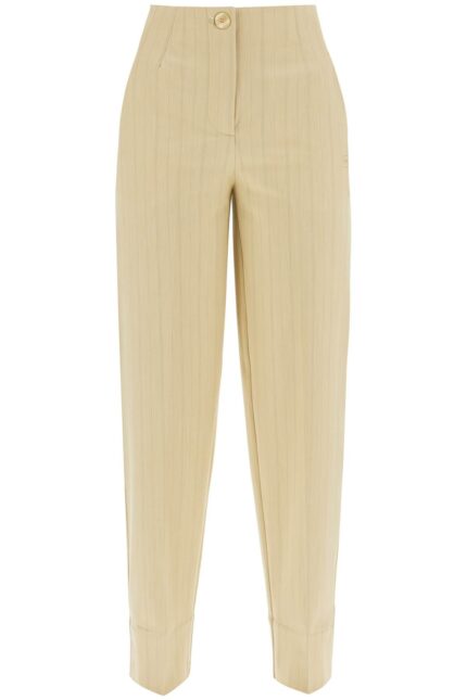 GANNI Striped Tapered Trousers