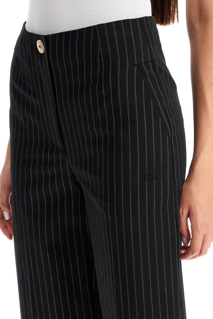 GANNI Striped Tapered Trousers