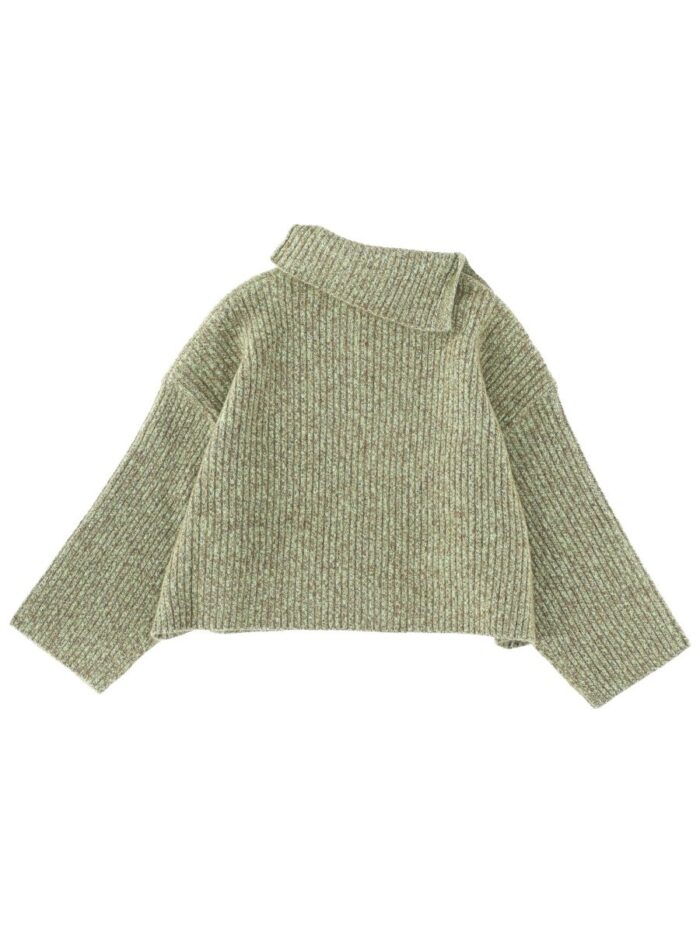 GANNI SWEATER WITH SIDE BUTTON CLOSURE