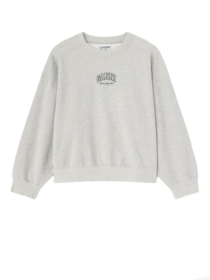 GANNI SWEATSHIRT WITH LOGO