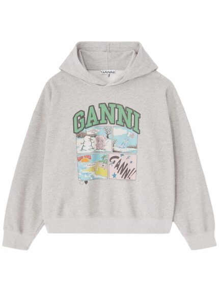 GANNI SWEATSHIRT WITH LOGO