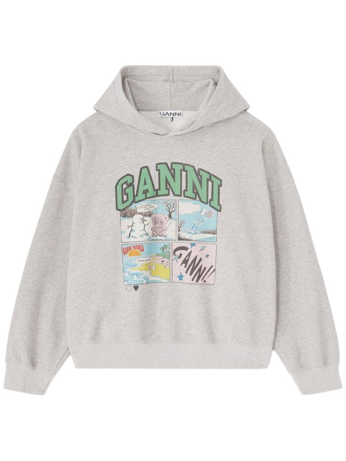 GANNI SWEATSHIRT WITH LOGO