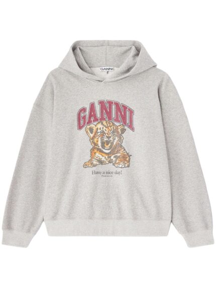 GANNI SWEATSHIRT WITH LOGO