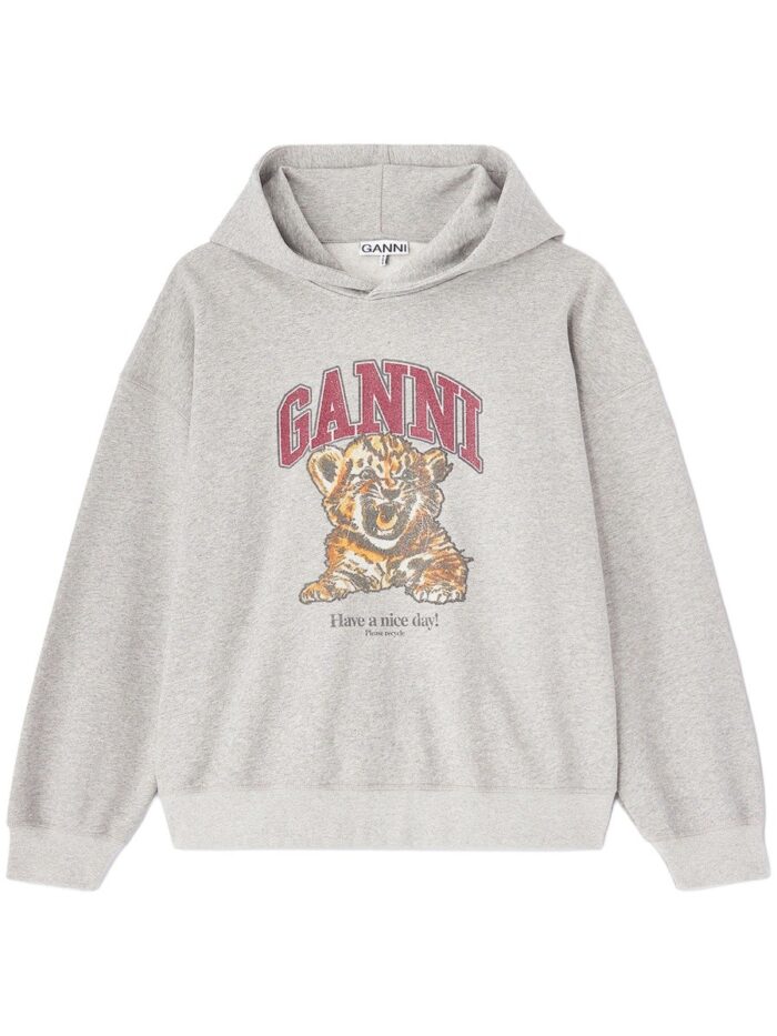 GANNI SWEATSHIRT WITH LOGO