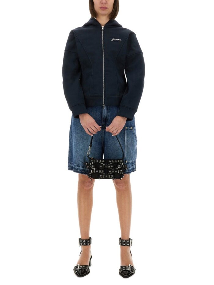 GANNI SWEATSHIRT WITH LOGO