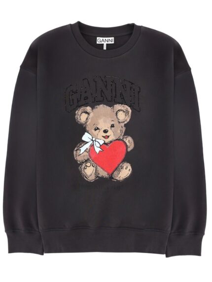 GANNI SWEATSHIRT WITH PRINT