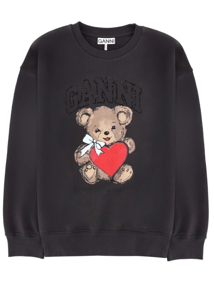 GANNI SWEATSHIRT WITH PRINT