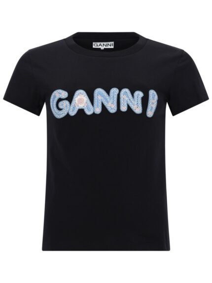 GANNI T-SHIRT CON LOGO