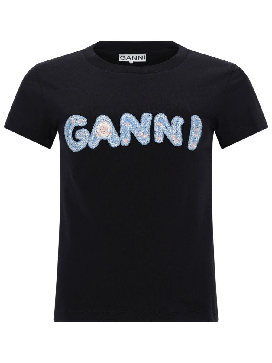 GANNI T-SHIRT CON LOGO