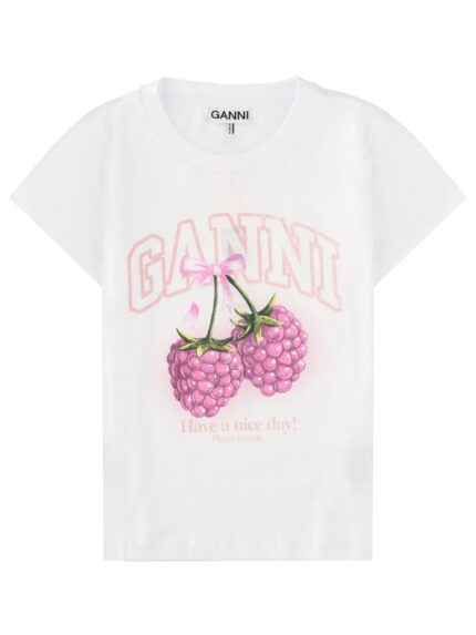 GANNI T-SHIRT CON STAMPA