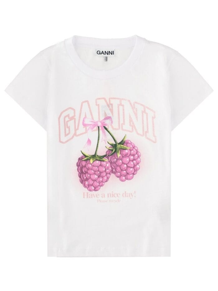 GANNI T-SHIRT CON STAMPA