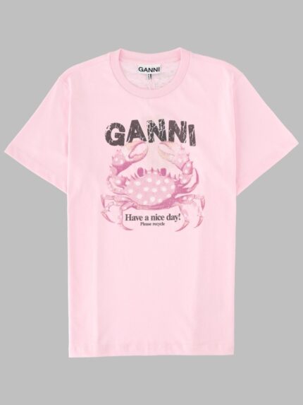 GANNI T-SHIRT CON STAMPA