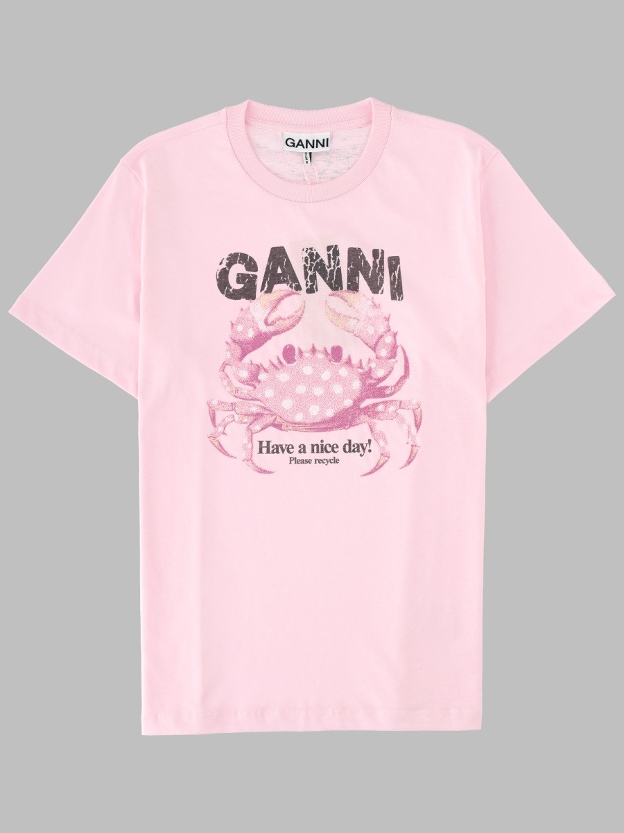 GANNI T-SHIRT CON STAMPA