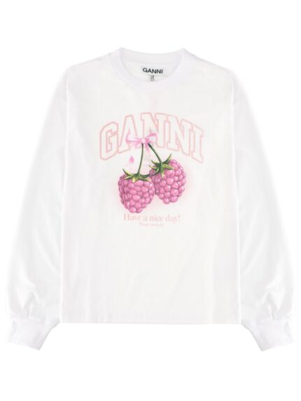 GANNI T-SHIRT CON STAMPA