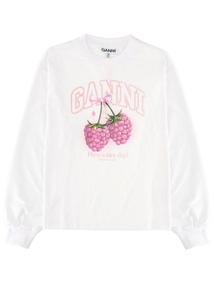 GANNI T-SHIRT CON STAMPA