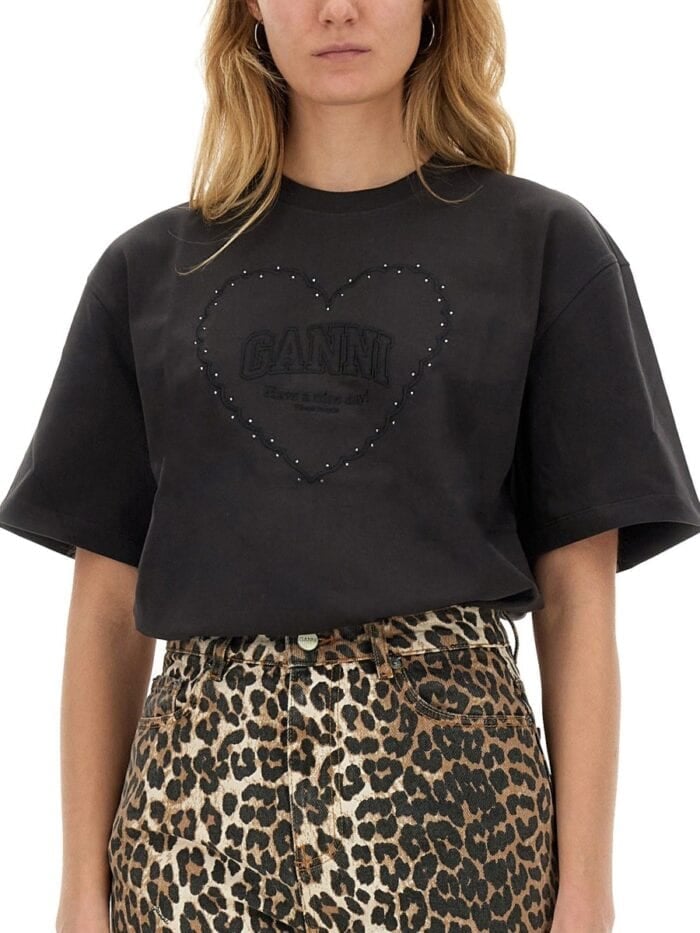 GANNI T-SHIRT "HEART"
