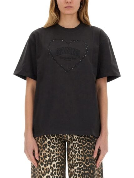GANNI T-SHIRT "HEART"