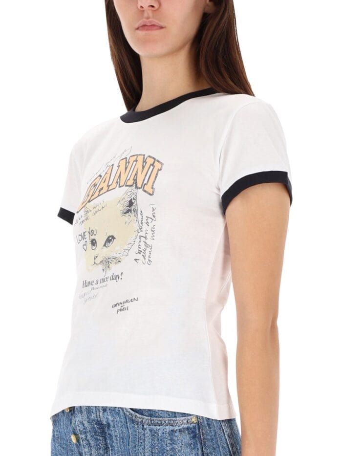 GANNI T-SHIRT "KITTY"