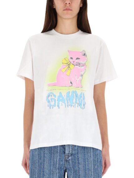 GANNI T-SHIRT "KITTY"