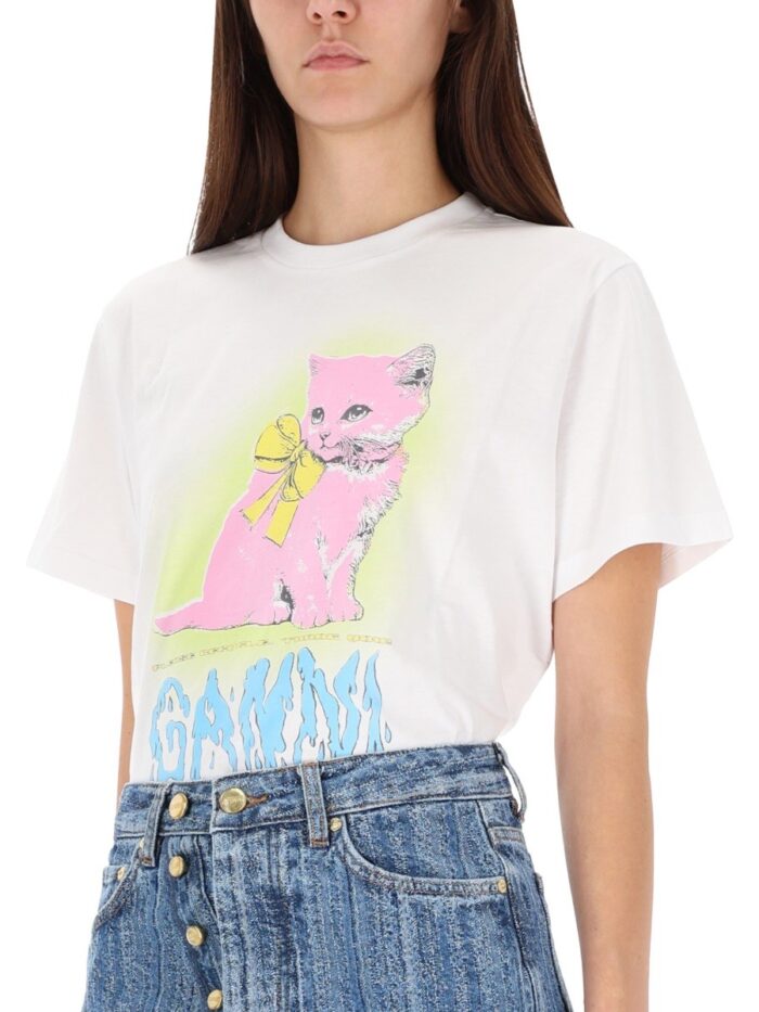 GANNI T-SHIRT "KITTY"