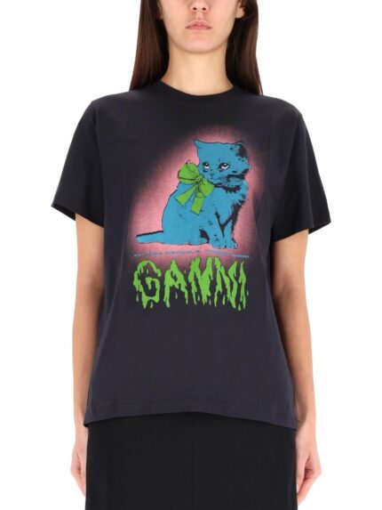 GANNI T-SHIRT "KITTY"