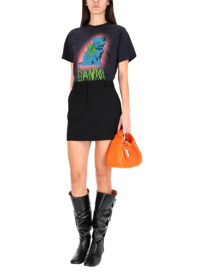 GANNI T-SHIRT "KITTY"