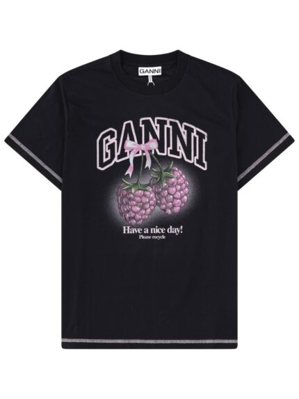 GANNI T-SHIRT "RASPBERRY"