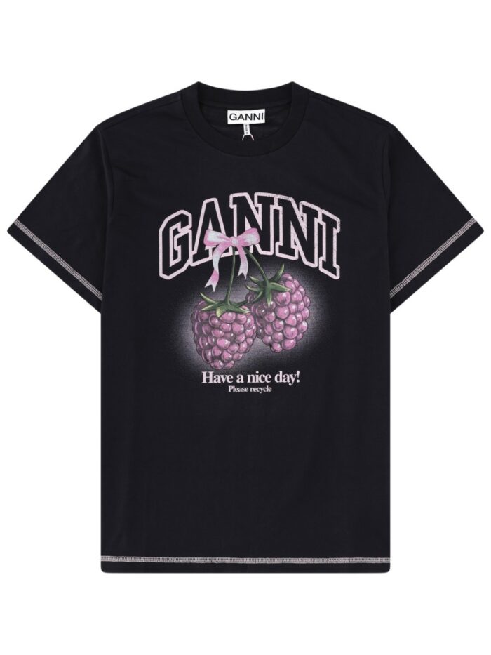 GANNI T-SHIRT "RASPBERRY"