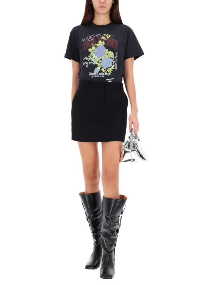 GANNI T-SHIRT "ROSE"