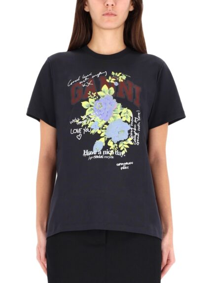 GANNI T-SHIRT "ROSE"