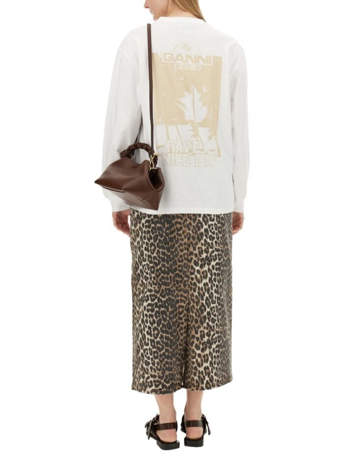 GANNI T-SHIRT WITH LOGO