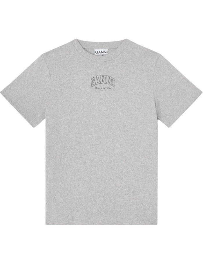 GANNI T-SHIRT WITH LOGO
