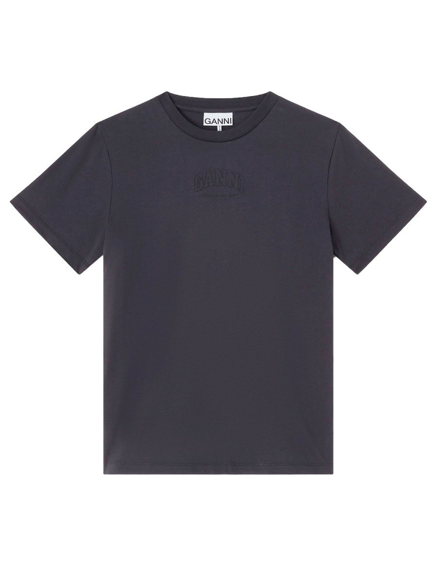 GANNI T-SHIRT WITH LOGO