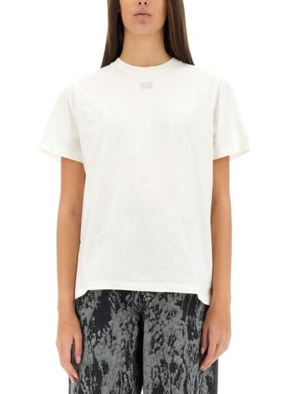 GANNI T-SHIRT WITH LOGO