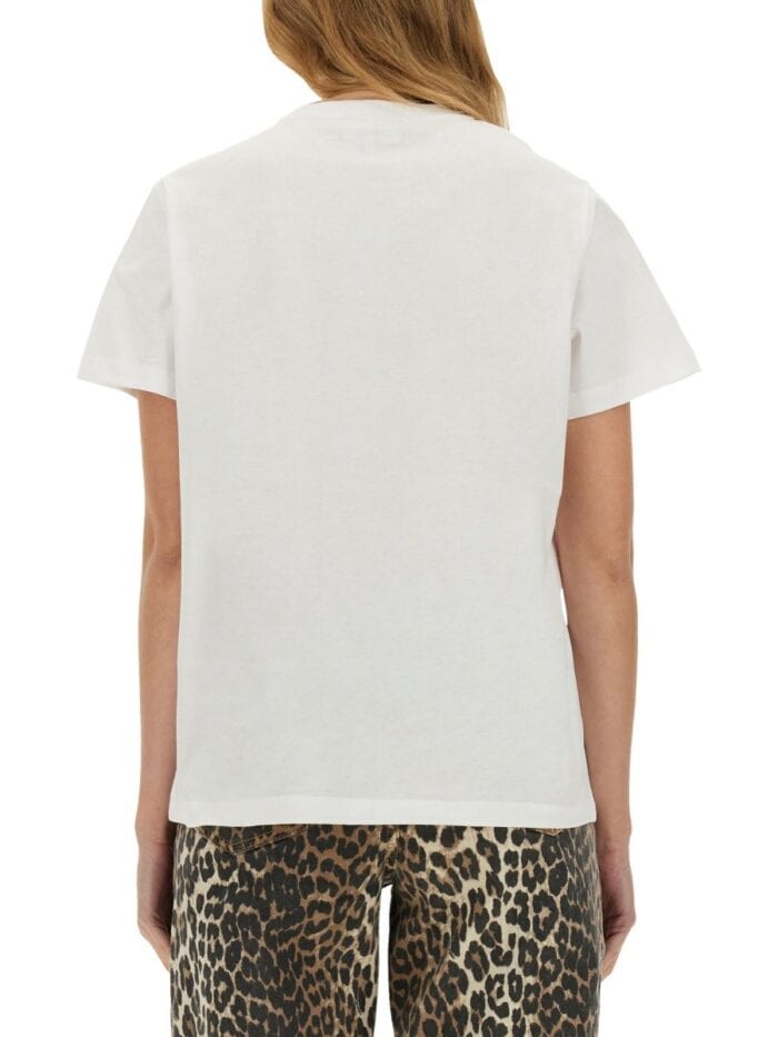 GANNI T-SHIRT WITH PRINT