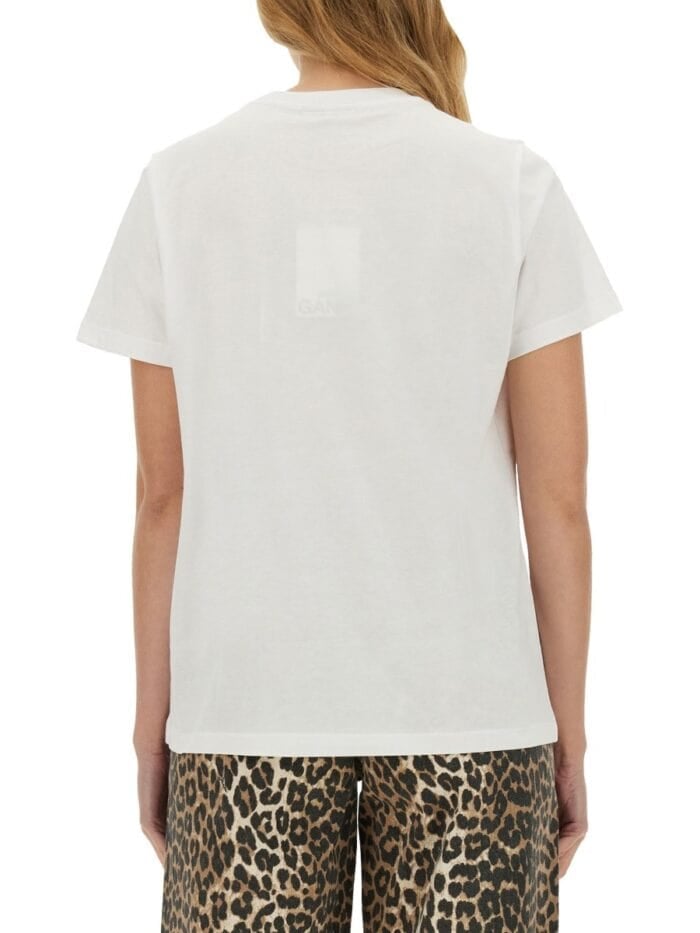 GANNI T-SHIRT WITH PRINT